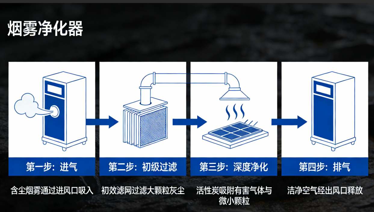 解讀煙霧凈化器核心技術指標，選對設備守護潔凈環(huán)境